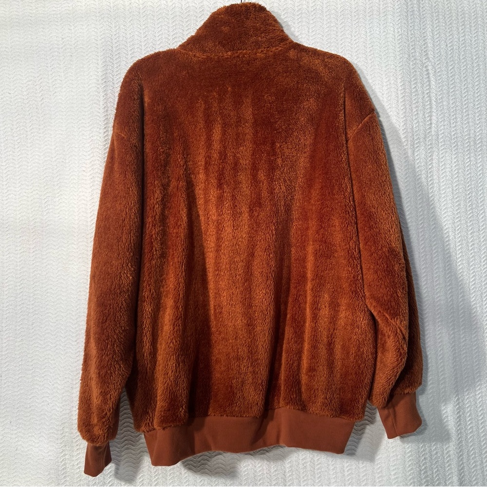 express / rustic orange puffy pullover size medium - Picture 2 of 9
